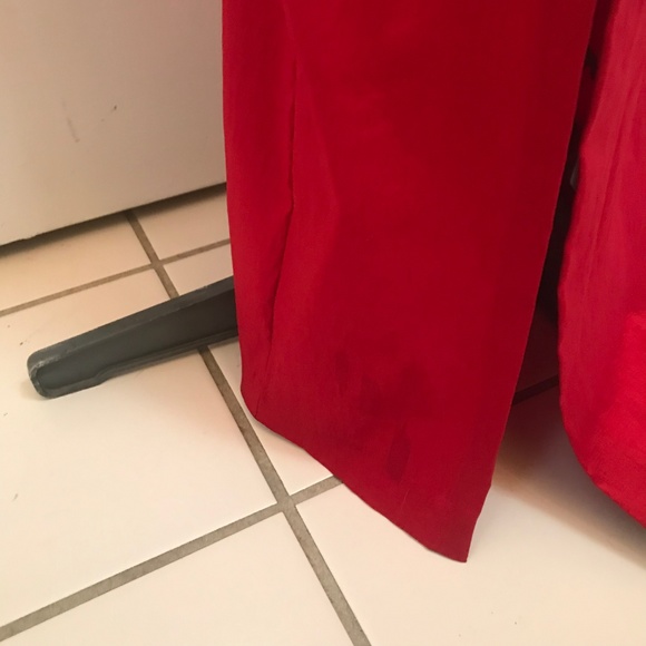 Jessica McClintock Red Ruched Holiday Gown sz 8 - Picture 6 of 8